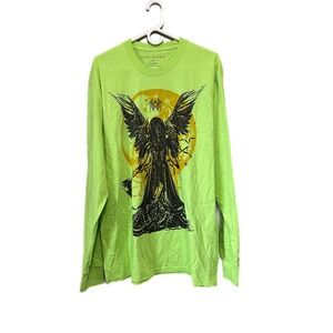 Sleep Token‎ Angel Graphic Long Sleeve Shirt Lime Green Large